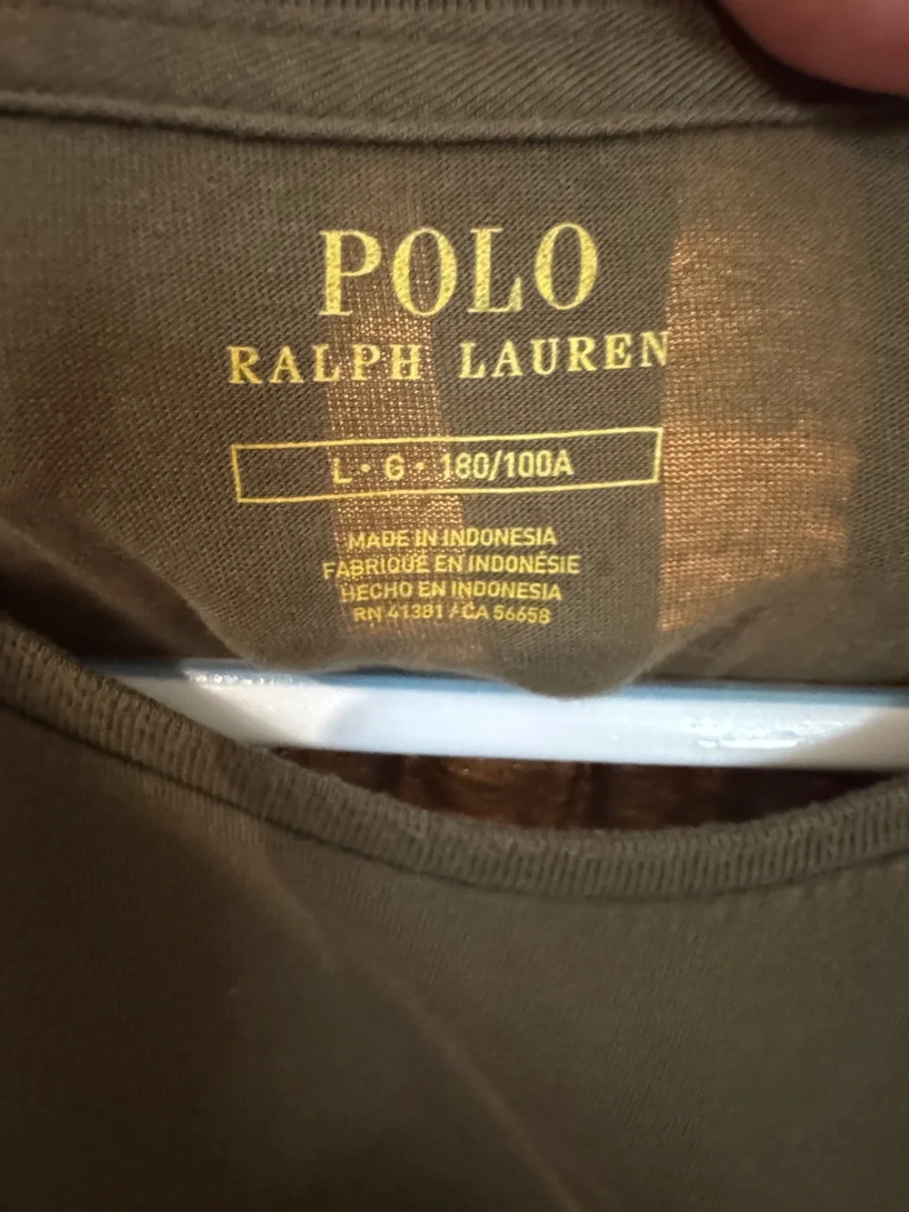 Polo by Ralph Lauren Olive Crewneck T-Shirt size L